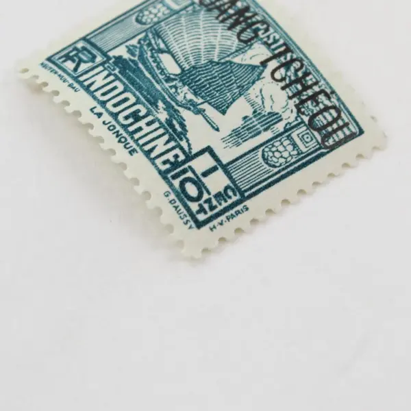 French Indochina 1931 1 Centime Blue-Green MNH QUANGTCHÉOU Overprint