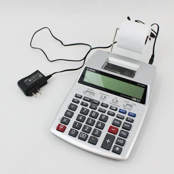 Canon P23-DHV-3 Printing Calculator With 3 Tapes And Instructions
