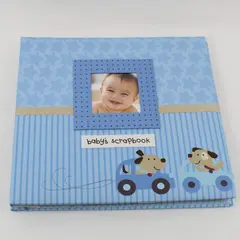 Child of Mine Carter's Baby Boy Scrapbook Photo Memory Album Blue Train