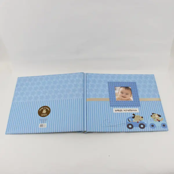 Child of Mine Carter's Baby Boy Scrapbook Photo Memory Album Blue Train