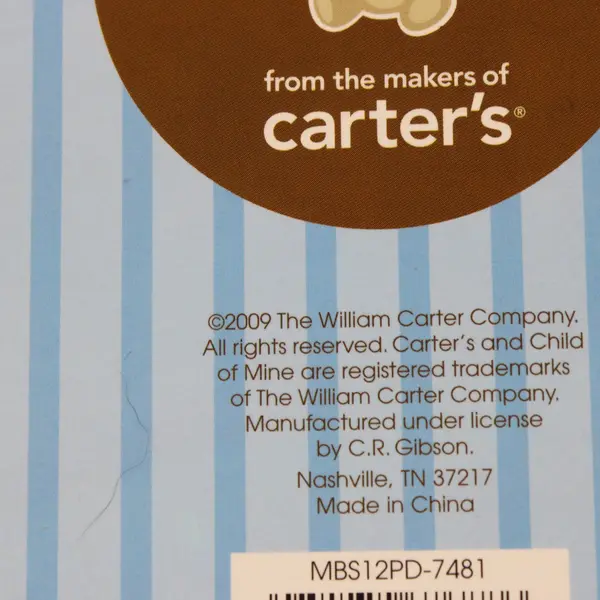 Child of Mine Carter's Baby Boy Scrapbook Photo Memory Album Blue Train