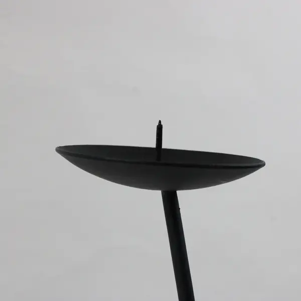 Black Metal Tabletop Mantel Tiered 3-Candle Holder