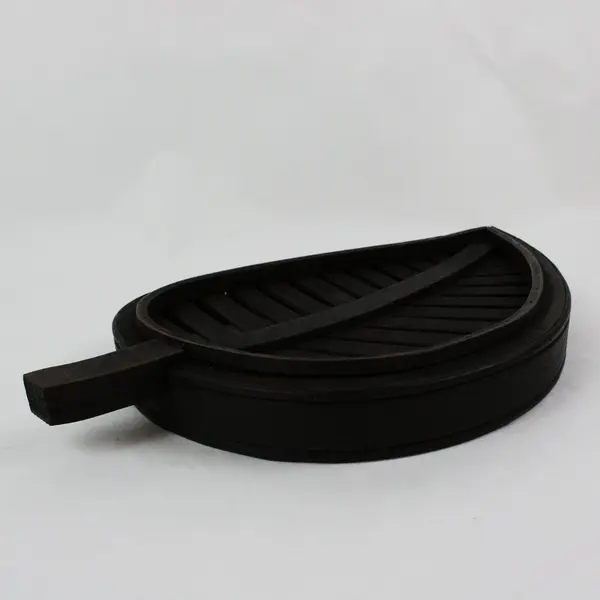 Leaf Shaped Slotted Bowl Tray Black Decorative Serving Dish