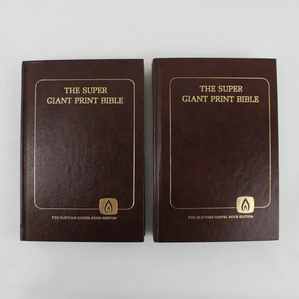 Lot 2 Super Giant Print Bibles KJV Old-Time Gen-II Kings & I Chron-Malachi