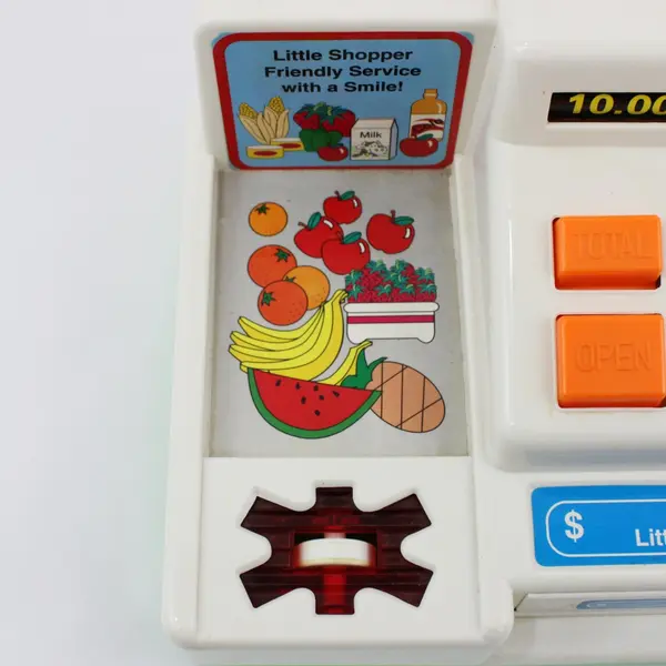 Vintage Troll Little Shopper Cash Register Pretend Play Toy Keypad