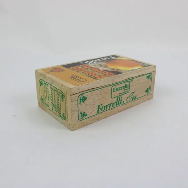 Forelli Orange Spice Wooden Tea Box Empty