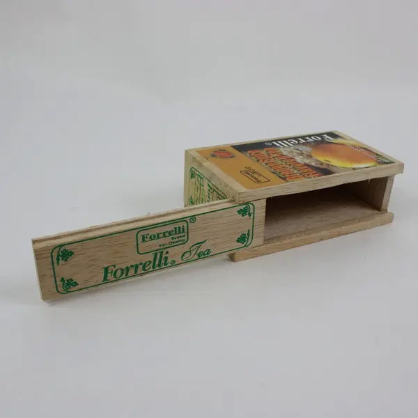 Forelli Orange Spice Wooden Tea Box Empty