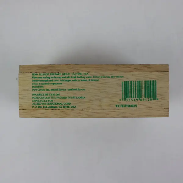 Forelli Orange Spice Wooden Tea Box Empty