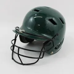 Schutt 3150PT Green Fastpitch Ponytail Batting Helmet with Face Guard 