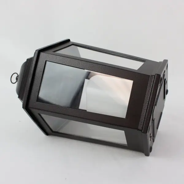 Black Metal Hanging Lantern LED Candle Holder Home Decor