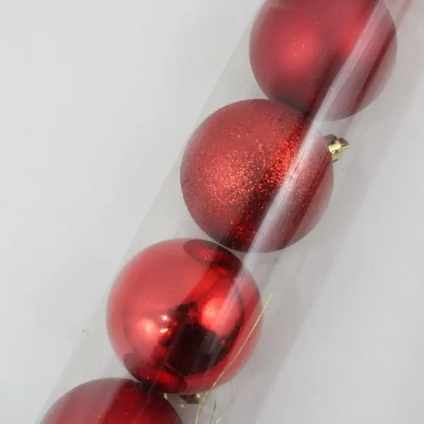 3 Packages of 6 VMI Housewares Red Ball Christmas Ornaments 18 Count  