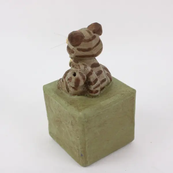 Blossom Bucket Suzi Skoglund Lot of 3 Cat Block Figurines 