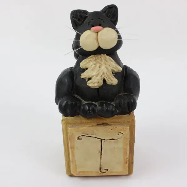 Blossom Bucket Suzi Skoglund Lot of 3 Cat Block Figurines 