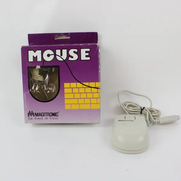 Vintage Magitronic BX-1355-708 3-Button Mechanical Computer Mouse with Box