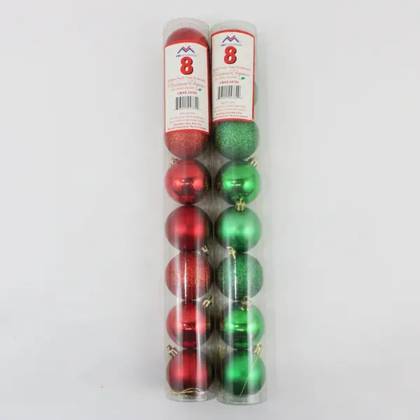 VMI Housewares Christmas Ball Ornaments Set of 16 Red Green
