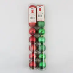 VMI Housewares Christmas Ball Ornaments Set of 16 Red Green