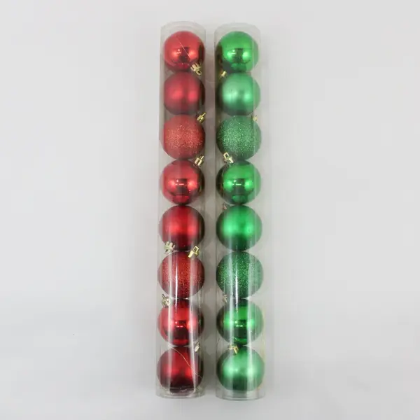 VMI Housewares Christmas Ball Ornaments Set of 16 Red Green