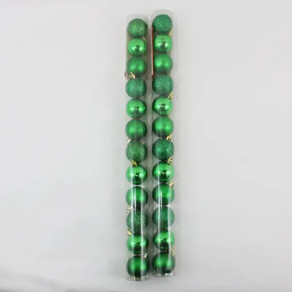 VMI Housewares Green Shatterproof Ball Ornaments 2 Packs of 12