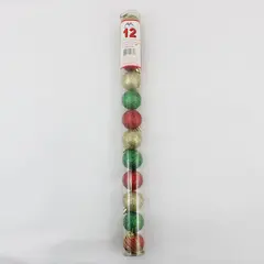 VMI Housewares 12pc Shatterproof Christmas Ornaments Red Gold Green