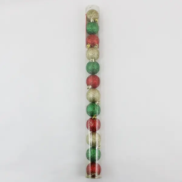 VMI Housewares 12pc Shatterproof Christmas Ornaments Red Gold Green