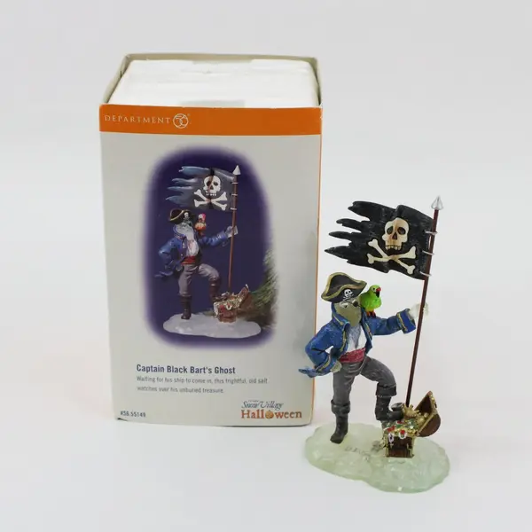 2001 Department 56 Snow Village Halloween Captain Black Bart's Ghost  55149 