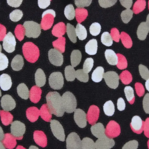 Chaps Women's Floral Dot Dress Black Brown Pink Tan Medium Knee Length