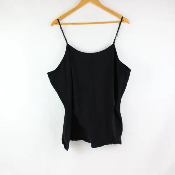 Sport Savvy Essentials Women's Black Spaghetti Strap Tank Top 2X