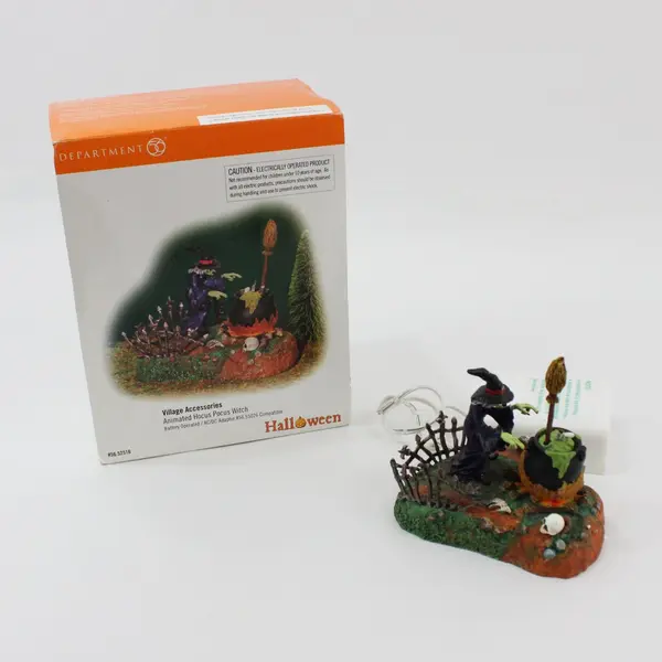 Department 56 Halloween Village Animated Hocus Pocus Witch #52516 2001