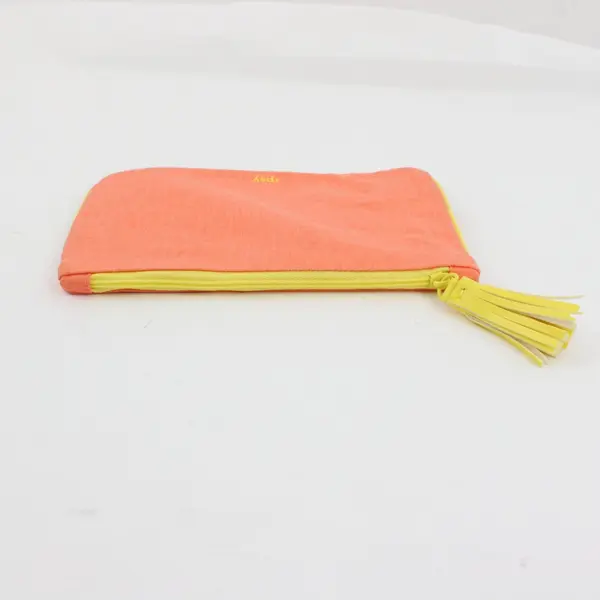 Ipsy Glam Bag August 2018 Peach Makeup Cosmetic Pouch Tassel Zipper