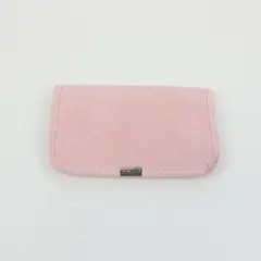 Mally Pink Faux Leather Makeup Cosmetic Organizer Case Snap Closure
