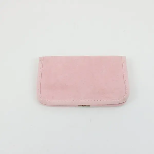 Mally Pink Faux Leather Makeup Cosmetic Organizer Case Snap Closure