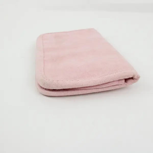 Mally Pink Faux Leather Makeup Cosmetic Organizer Case Snap Closure