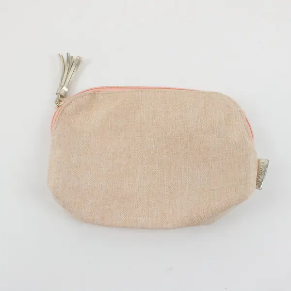 Sephora Peach Makeup Bag Cosmetic Pouch Zipper Travel Organizer