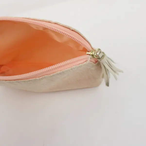 Sephora Peach Makeup Bag Cosmetic Pouch Zipper Travel Organizer