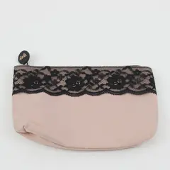 Ipsy Glam Bag February 2018 Cream Black Lace Cosmetic Makeup Pouch