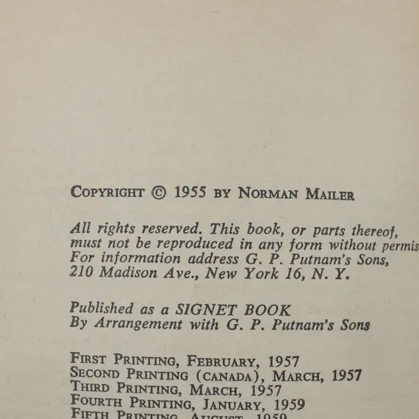Vintage The Deer Park by Norman Mailer 1960 Paperback Complete Unabridged 