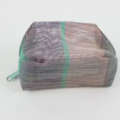Unbranded Pastel Multicolor Mesh Zipper Pouch Compact Organizer