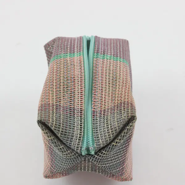 Unbranded Pastel Multicolor Mesh Zipper Pouch Compact Organizer