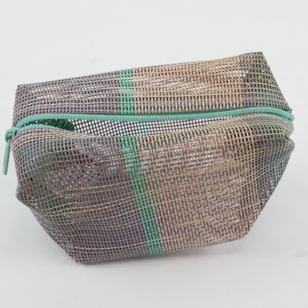 Unbranded Pastel Multicolor Mesh Zipper Pouch Compact Organizer