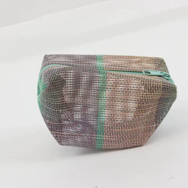 Unbranded Pastel Multicolor Mesh Zipper Pouch Compact Organizer