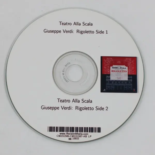 Rigoletto Verdi Teatro alla Scala Tullio Serafin Angel Records Single CD