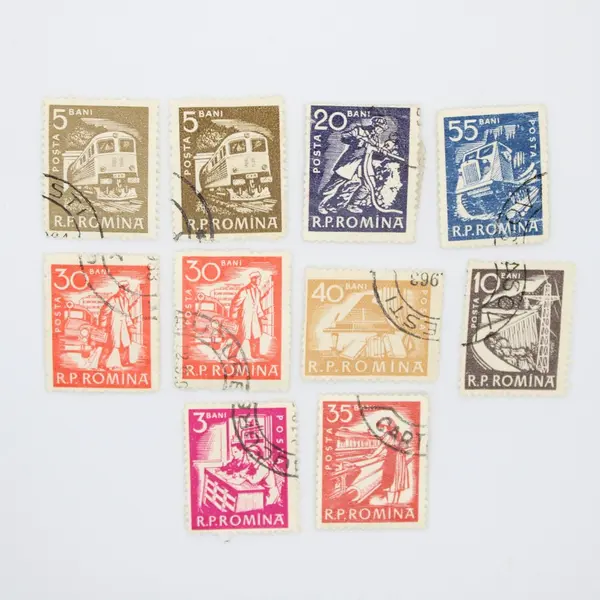 Lot of 10 Romania 1960s Development Postage Stamps Used