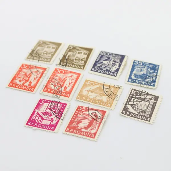 Lot of 10 Romania 1960s Development Postage Stamps Used