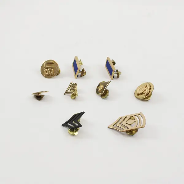 Lot of 9 Assorted Military Lapel & Collar Pins Operation Desert Storm Militaria