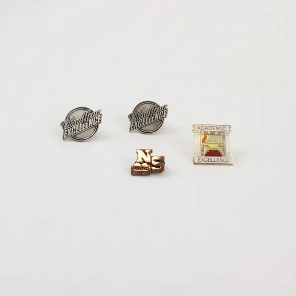Lot of 4 Academic Achievement Lapel Pins Pre-Owned