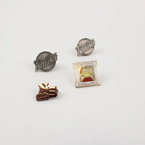 Lot of 4 Academic Achievement Lapel Pins Pre-Owned