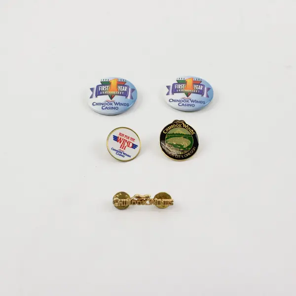Chinook Winds Casino Souvenir Pin & Button Lot of 5