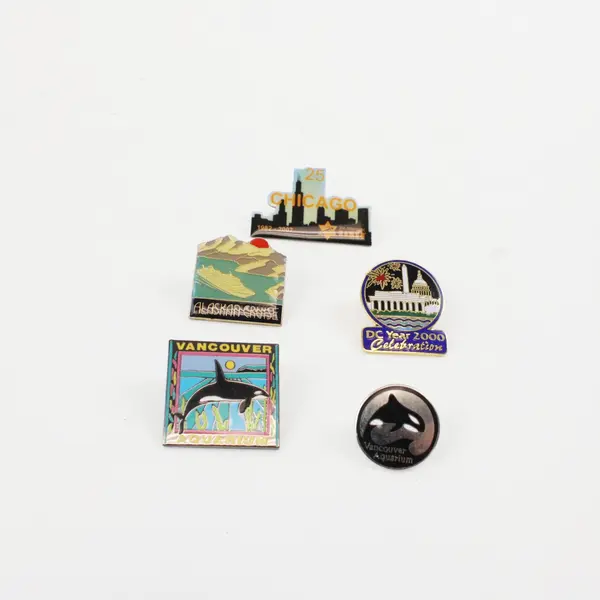 Lot of 5 Pins Vancouver Aquarium Alaskan Cruise Chicago JCC Maccabi DC 2000