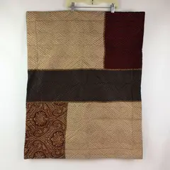 Springmaid Brown Red Boho Quilted Pillow Sham 21x27 Textured Design