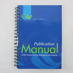 Publication Manual of the APA 6th Edition 2010 Spiral Bound Paperback Good